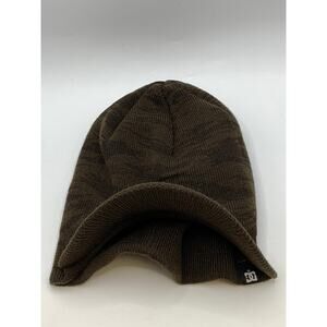 DC SHOES Men's Olive Green Camo Visor Beanie Hat SZ OS